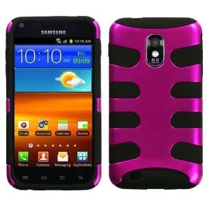 Epic 4G Touch) Metallic Hot Pink Black Fishbone Phone Protector Cover 