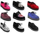 NEW GORGEOUS WOMEN LACE UP PLATFORM CREEPERS GOTH PUNK SHOES SIZE 3 8