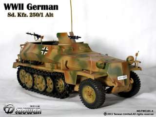 TaoWan Full Metal WWII German Sd.Kfz. 250/1 Alt   Green & Brown 