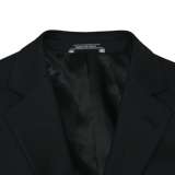   ERMENEGILDO ZEGNA CLOTH SOLID BLACK MENS SUIT 2 BUTTON MADE IN ITALY