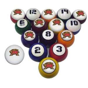  Maryland Terrapins Billiard/Pool 8/Cue 16 Ball Set Sports 