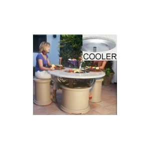  Del Mar   Sage   Cooler Table   Pebble Granite Sports 