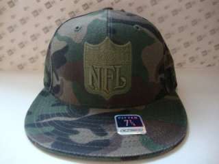 NFL LOGO CAMOUFLAGE CAMO REFEREE FITTED REEBOK HAT CAP PACKERS LIONS 