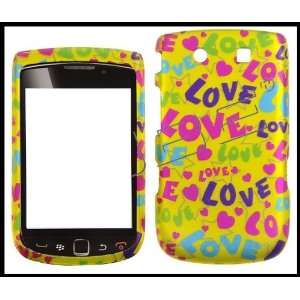  9800 Torch Snap on Hard Shell Cover Case Yellow Color Love Words 