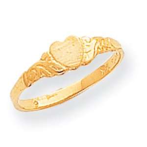  14k Gold Childs Heart Ring Jewelry