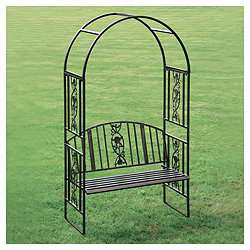 Buy Gamblemere Greenhurst Steel Arch with Bench Seat from our Arbours 