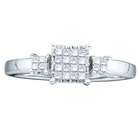   of Diamonds 1/4 Carat Princess Diamond 14k White Gold Engagement Ring