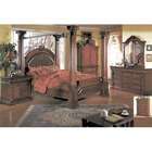 Wildon Home Sophie Poster Bedroom Set in Cherry and Ash Burl   Size 