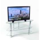   TV Stand with 3 Level   holds up to 48 Plasma/LCD   Clear   22H x 24
