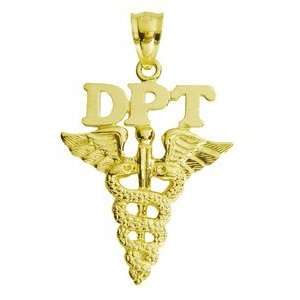   Doctor of Physical Therapy DPT Charm for Jewelry and Gifts in 14K Gold