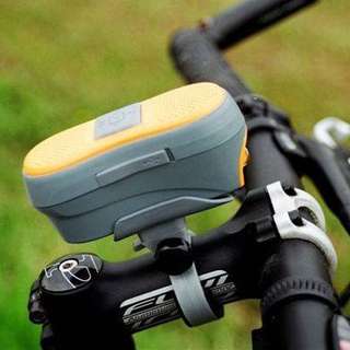 cyclist mounted phone mp3 stereo speaker system bluetooth speakerphone 