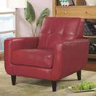 Coaster Company Modern Red Vinyl Accent Chair