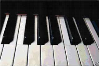 Piano Keys Counted Cross Stitch Pattern Music Chart  