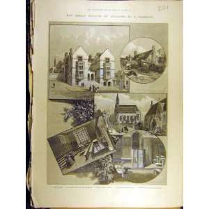   1890 School England Harrow John LyonS House Old Print