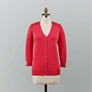 Covington Womens Solid Color Cardigan Sweater at 