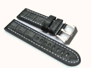 BIG 24MM LEATHER WATCH BAND STRAP FOR BREITLING BLACK BR#14  