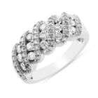   10KT White Gold Baguette and Round Diamond Anniversary Ring (1/4 cttw