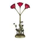  Tiffany Lamps Dale Tiffany TT101257 3 Light Rose Table Lamp, Antique 