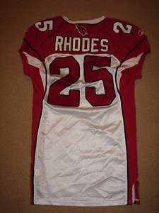  Rhodes Autographed Game Worn / Used Arizona Cardinals Jersey  