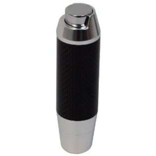   Polished Silver Aluminum Automatic Shift Knob with Carbon Fiber Insert