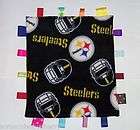 Pittsburgh Steelers Black Gold Fleece Ribbon Blanket Baby Boy Girl 