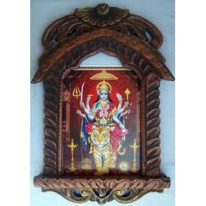  Hindu Religious Goddess Maa Vaishano Devi giving blessings 