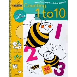   : Counting 1 to 10   Preschool Workbook By Golden Books: Toys & Games