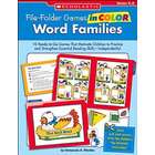 SCHOLASTIC TEACHING RESOURCES FILE FOLDER GAMES IN COLOR WORD
