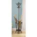 Powell Company Coat Rack with Umbrella Stand in Matte Black Finish 