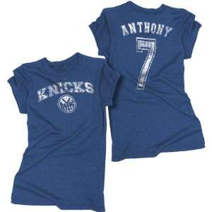 5Th & Ocean New York Knicks Carmelo Anthony Womens Tri Blend T Shirt 