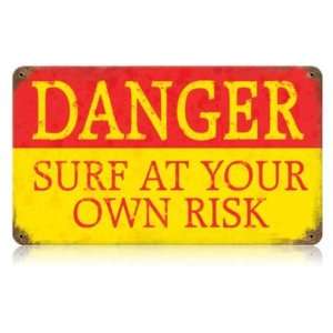  Danger Surf Sports and Recreation Vintage Metal Sign   Garage Art 
