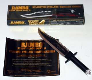 RAMBO 2 Sylvester Stallone Signature Edition SURVIVAL KNIFE MOVIE 