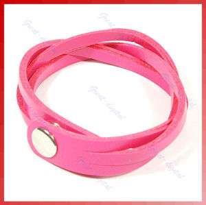 Character Leather Cool Belt Style Korea Bracelet Rose  