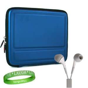  Apple iPad Blue Hard Case Stand + White Earphones+ Live 