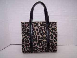   West New Microfiber Leopard Print Handbag Purse w/ Matching Wallet
