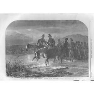  French Cavalry In Italy Antique Print 1859