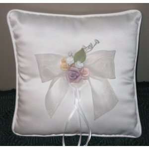  Multi Color Rose Ring Pillow: Home & Kitchen