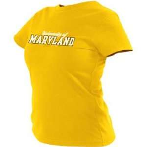  University of Maryland Terrapins Womens T Shirt Sports 