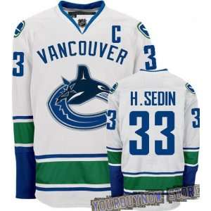 NHL Gear   Henrik Sedin #33 Vancouver Canucks White Jersey Hockey 
