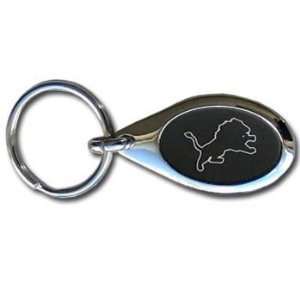  NFL Oval Chrome Key Chain   Detroit Lions Sports 