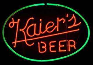 VINTAGE) KAIERS BEER NEON LIGHT   SIGN MAHANOY CITY PA  