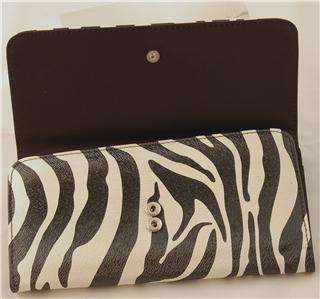 Zebra print with White background and Black Trim and Interior.