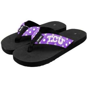 NCAA Texas Christian Horned Frogs (TCU) Black Purple Polka Dot 