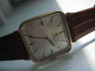 Vintage Mens Square Omega Wrist Watch Manual Wind Nice  