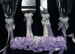 Halloween Wedding Cake Topper LOT Glasses Knife server guest BOOK 