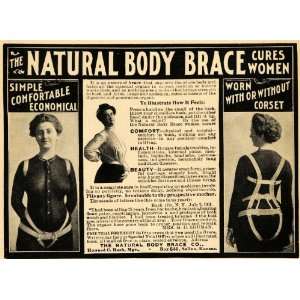  1902 Ad Natural Body Braces Women Health Posture Salina 
