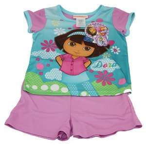  Dora the Explorer T shirt & Shorts Pants 2T Hairband 