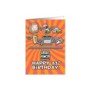 Happy Birthday   cake   83 years old Card: Toys & Games