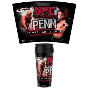 UFC Mixed Martial Arts BJ Penn 16 Ounce Travel Mug