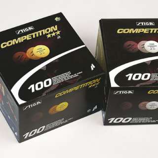 Stiga 3 star Competition 100 pcs Orange T.T. Ping Pong  
